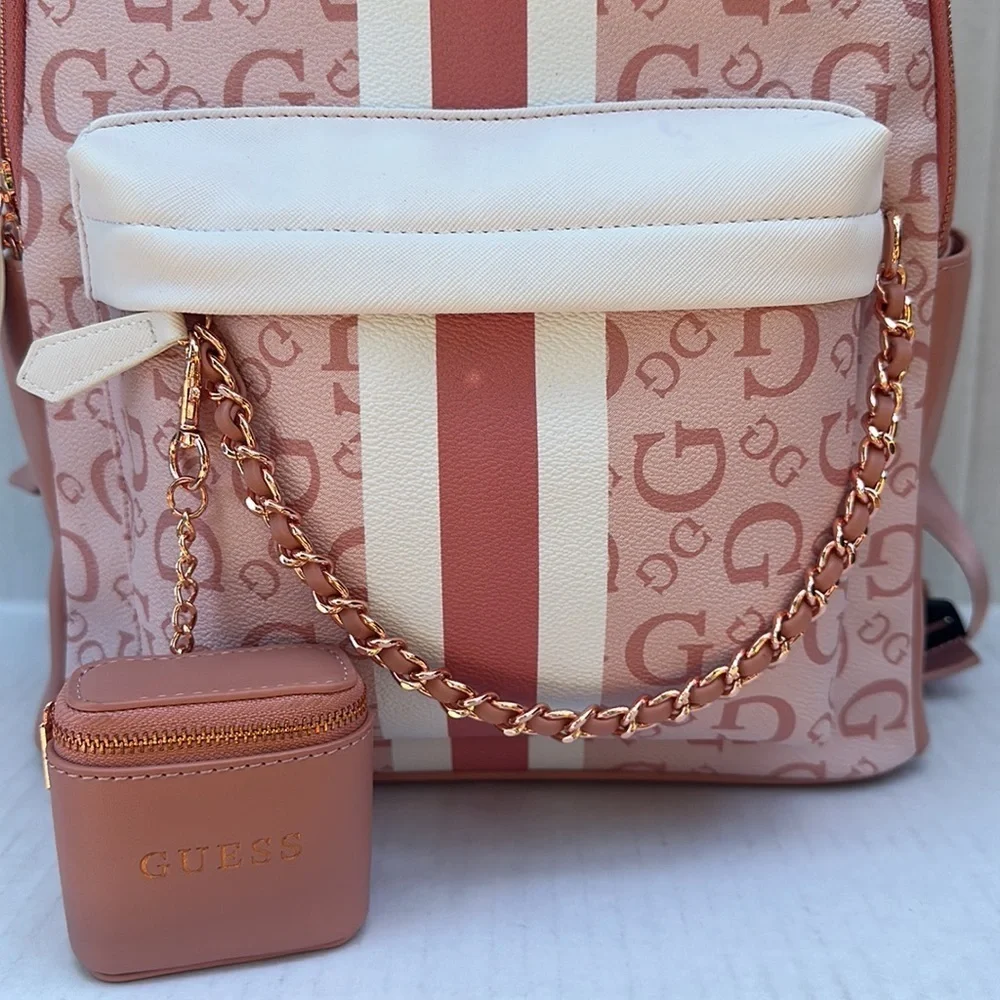 New GUESS Ella Faux Leather Backpack - Picture 3 of 9